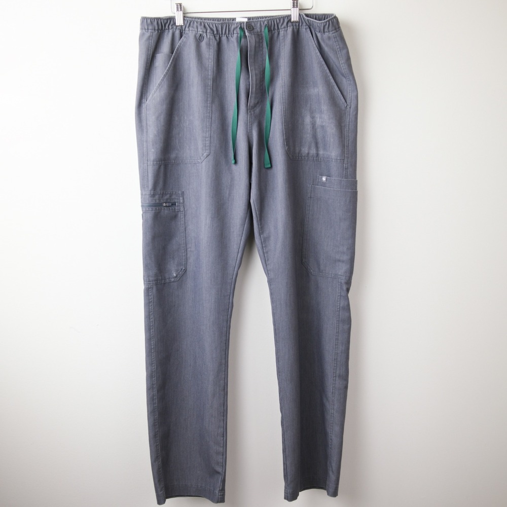 FIGS Scrub Pants‎ Technical Collection Mens XL Grey TM3001 Cargo Medical PO 1897